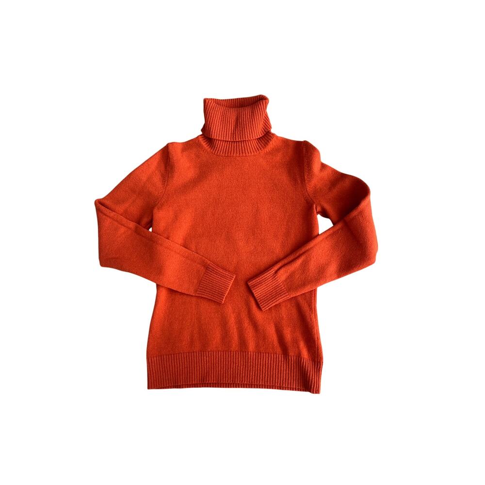 Banana Republic Italian Merino Wool Blend Turtleneck Sweater - Orange - Size XS